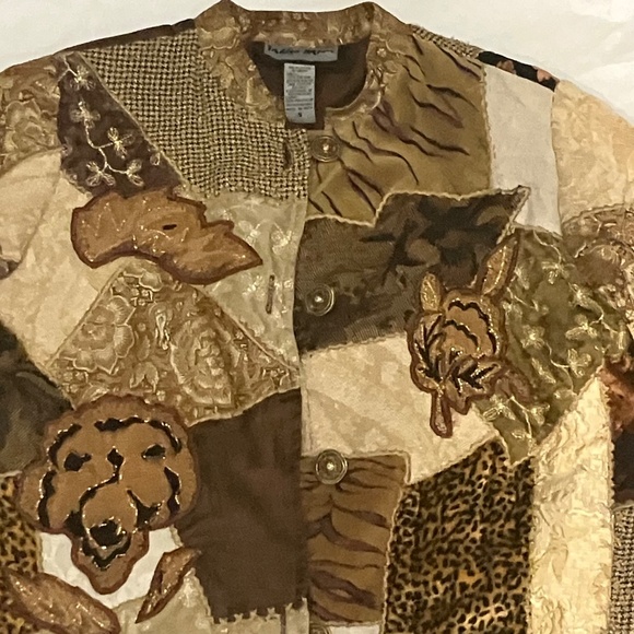 Indigo Moon Multi Print neutral patterned jacket - Picture 3 of 13